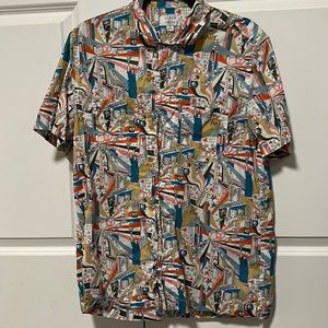 J. Crew Short-sleeve camp-collar shirt in Liberty® print size medium